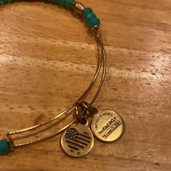 Alex and Ani gold turquoise beaded bracelet - Picture 3 of 3